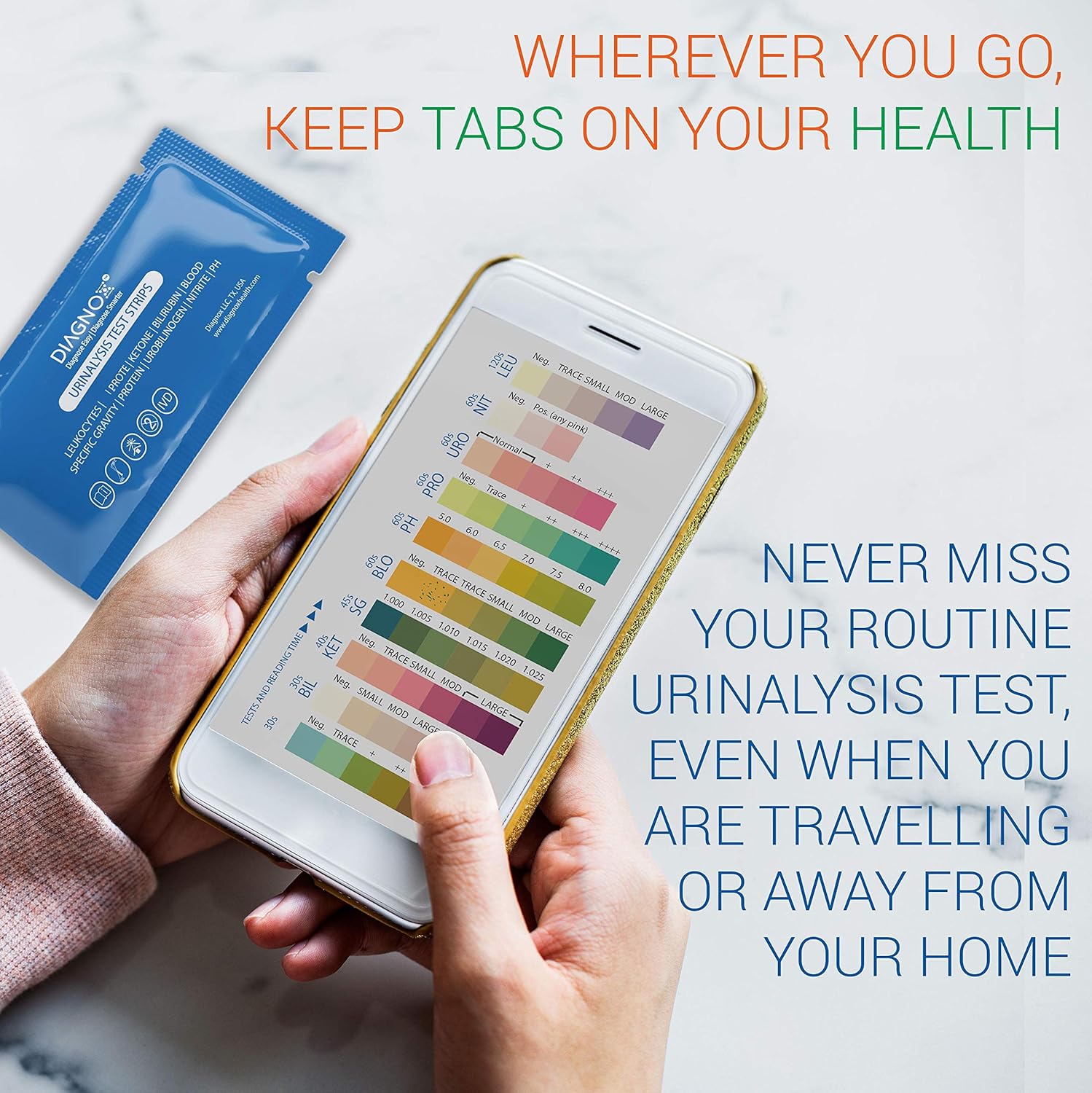 Multi-Parameter Urine Test Strip for Urinary Tract Infection UTI | Individually Packed, Clinically Tested with Mobile App | Medical Grade Urinalysis at Home | 20 Pack: Industrial & Scientific