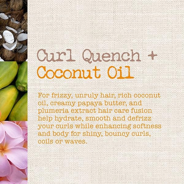 MAUI MOISTURE CURL QUENCH + COCONUT OIL CURL-DEFINING ANTI-FRIZZ SHAMPOO TO HYDRATE AND DETANGLE TIGHT CURLY HAIR, SOFTENING SHAMPOO, VEGAN, SILICONE & PARABEN-FREE, 13 FL OZ
