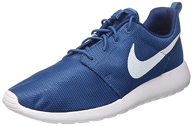 nike roshe blue and white