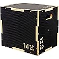 Fitvids 3 in 1 Non-Slip Wooden Plyo Box Plyometric Box Jumping Exercise, Multiple Sizes
