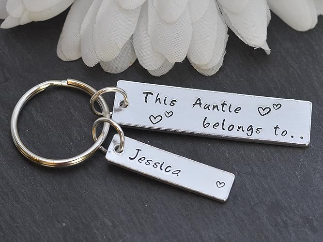 personalised auntie keyring