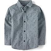 The Children's Place Baby-Boys and Toddler Long Sleeve Cotton Poplin Button Down Shirt