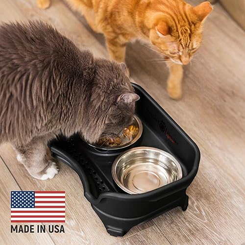 Neater Feeder Express Model Mess-Proof Cat Bowls (Cat, Black
