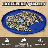 JJ PRIME Toy Storage Bag Large Foldable Play Mat Blue 150cm view 6