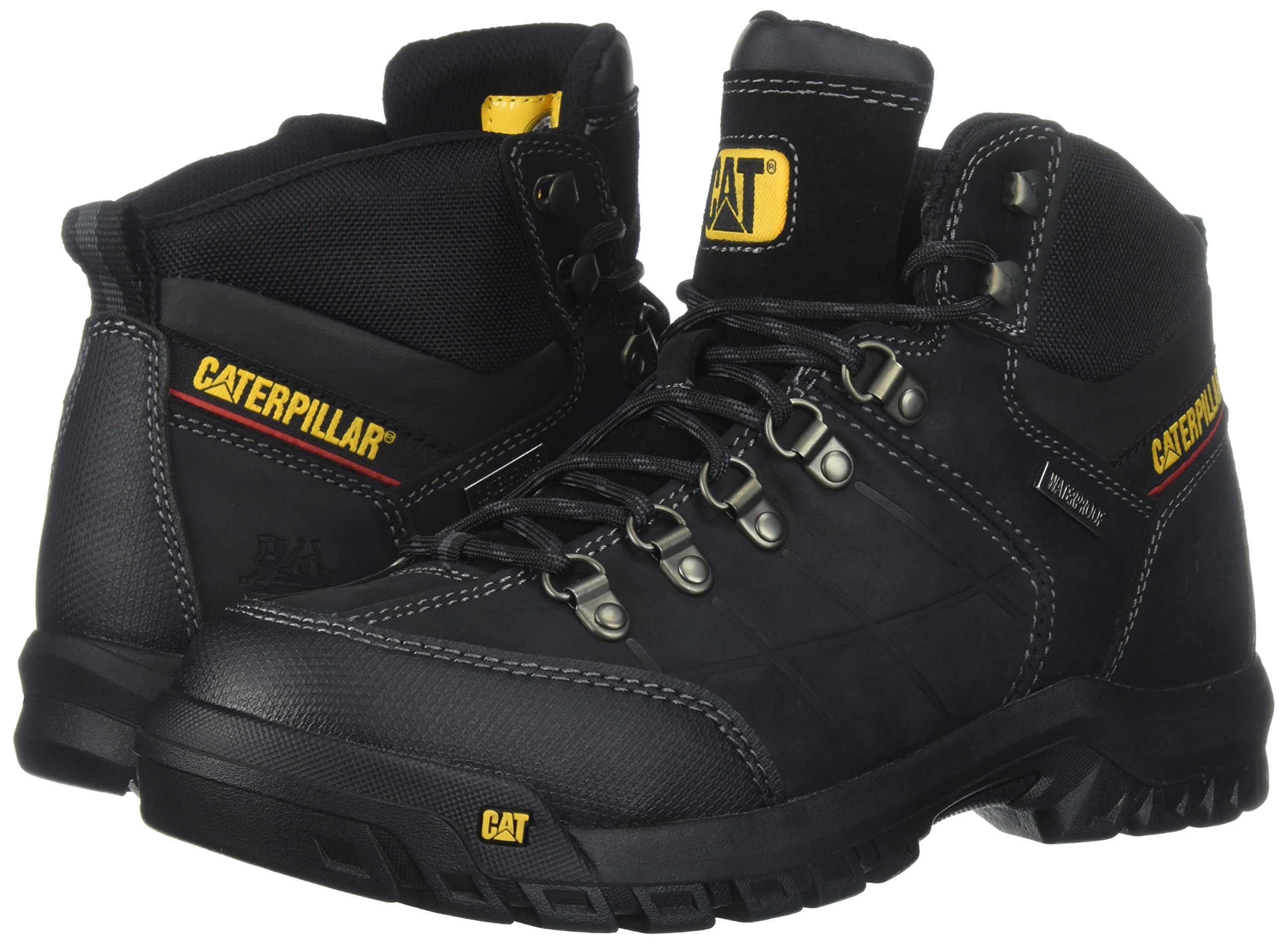 Caterpillar Men's Threshold Waterproof Industrial Boot, Black, 8 W US