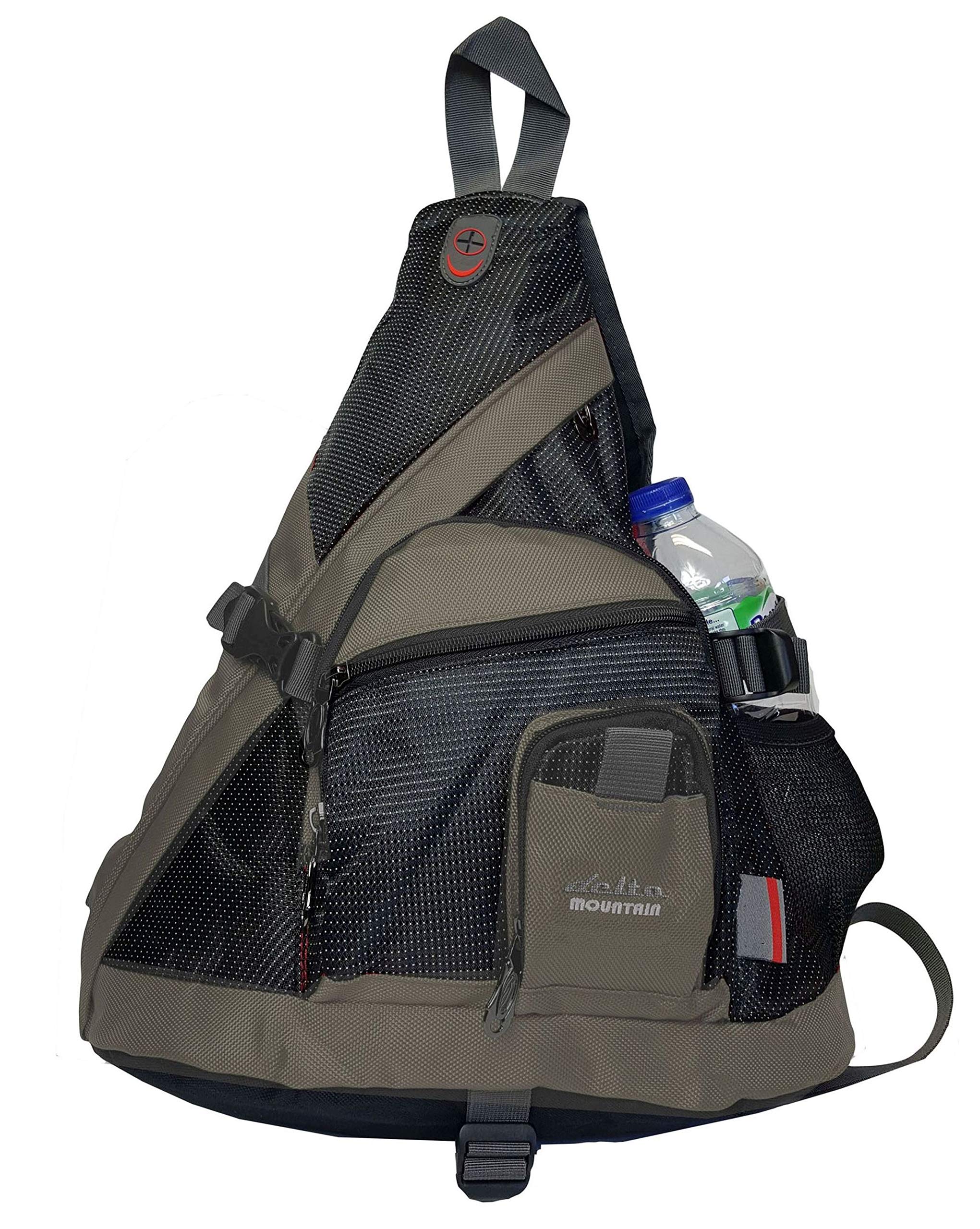 GFM® Mens Monostrap Sling Backpack for Cycling, Bike, Biking etc (S1-1154-Army Grey)