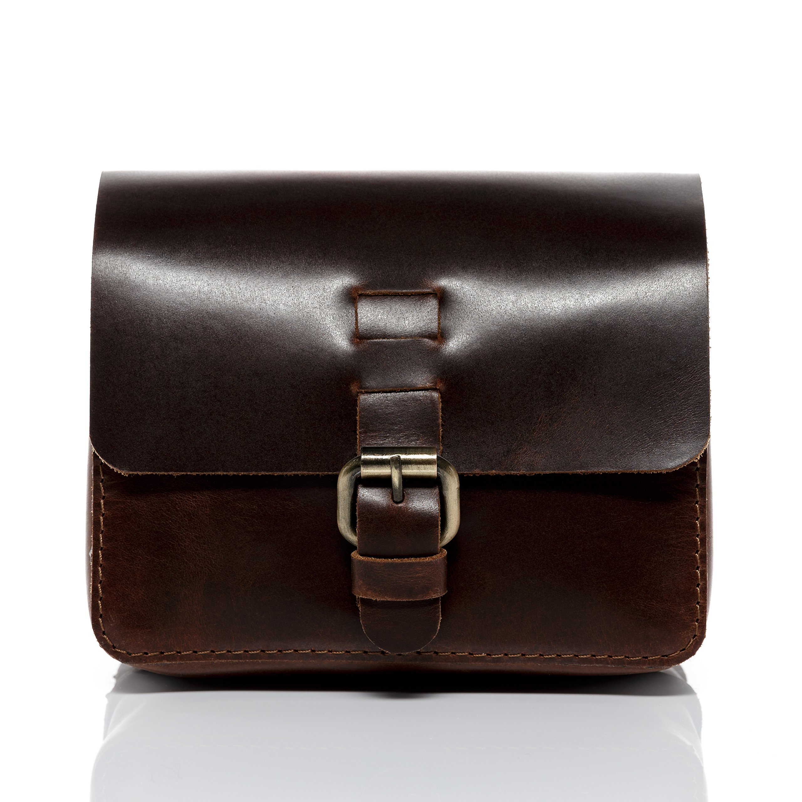 SID & VAIN Hip-Bag Heathrow Small Belt-Bag Real Leather Body-Bag Women Men Unisex Brown