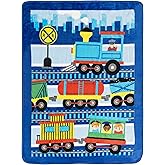 EVERYDAY KIDS Toddler Throw Blanket - 30" by 40" - Choo Choo Train - Super Soft, Plush, Warm and Comfortable