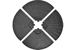 Yardlab 4-Piece Cantilever Umbrella Base, 185lbs Patio Weight HDPE Stand for Offset Patio Market Table Umbrella Outdoor