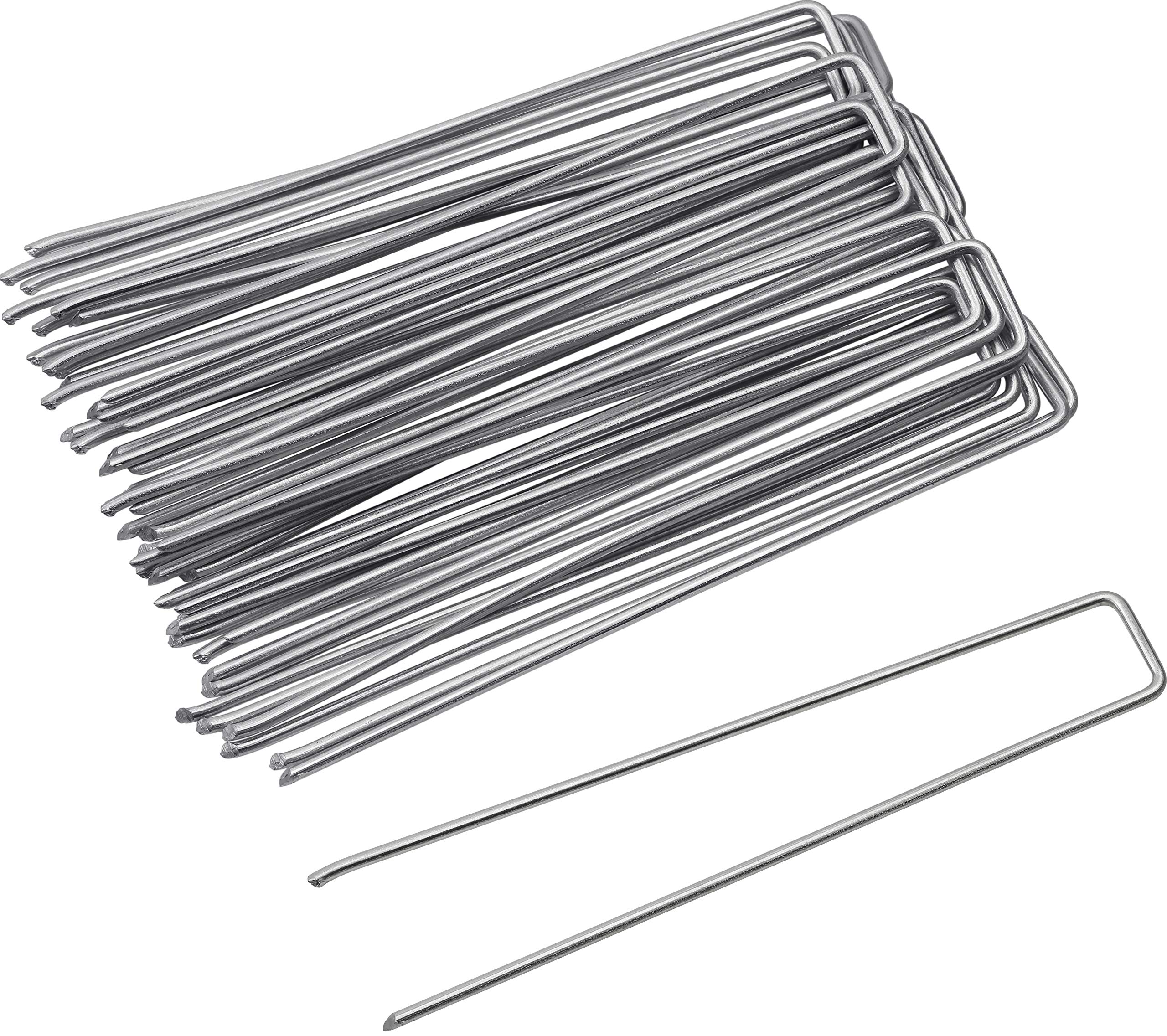 Meister Ground Anchor 200 x 20 mm, galvanised Steel, 25 Pieces in a Practical Set, Suitable for Films, Fleece and nets, for Easy Fixing in the Ground, pegs for Garden Fleece, Ground Anchors, 9962920