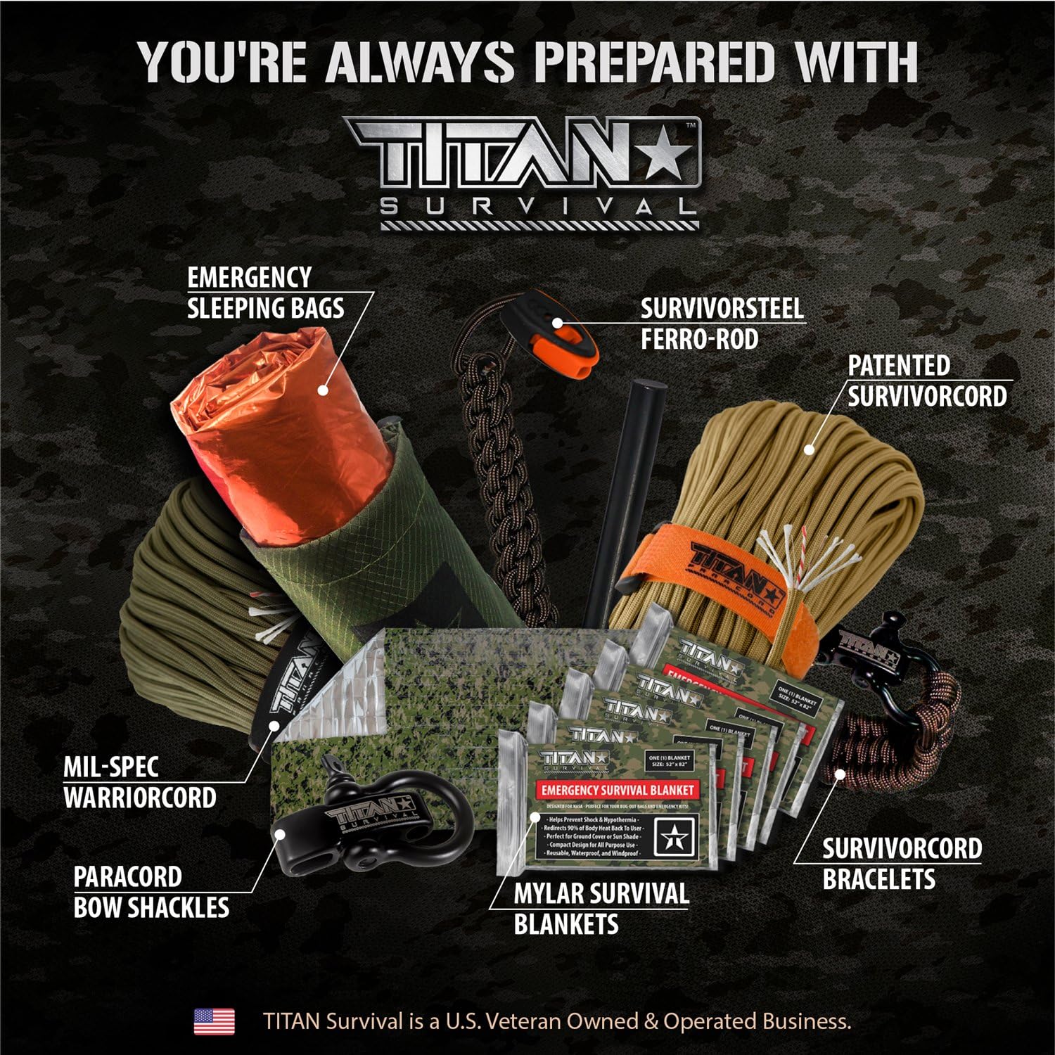 1, 000 LB SurvivorCord XT | 100 FEET | Patented Military Type IV 750 Paracord/Parachute Cord (7/32" Diameter) with Integrated Kevlar Thread, Braided Fishing Line, and Waterproof Fire Tinder. : Sports & Outdoors