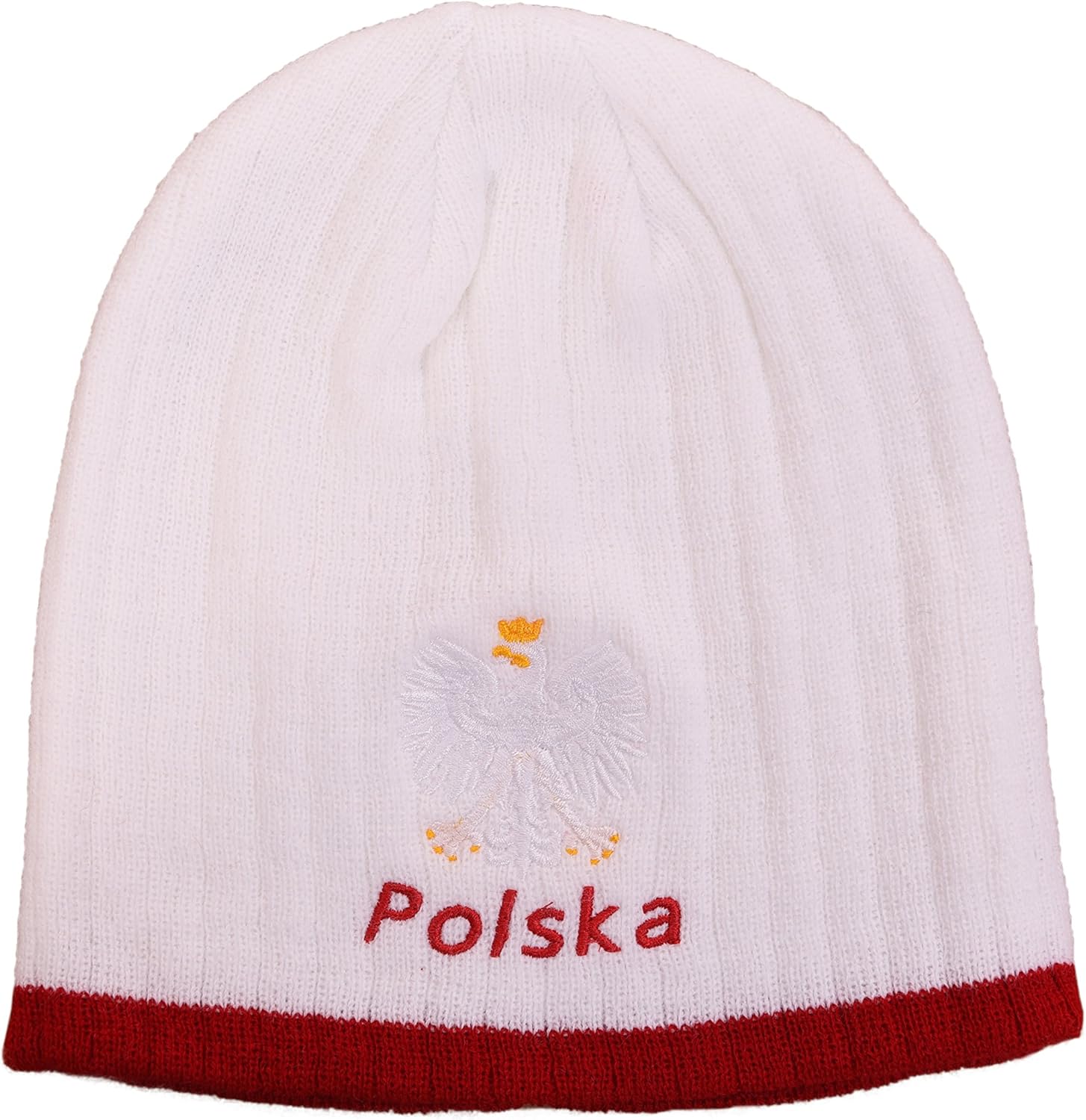 Poland Polska Embroidered Beanie Cap Winter Hat (White) Amazon.co.uk
