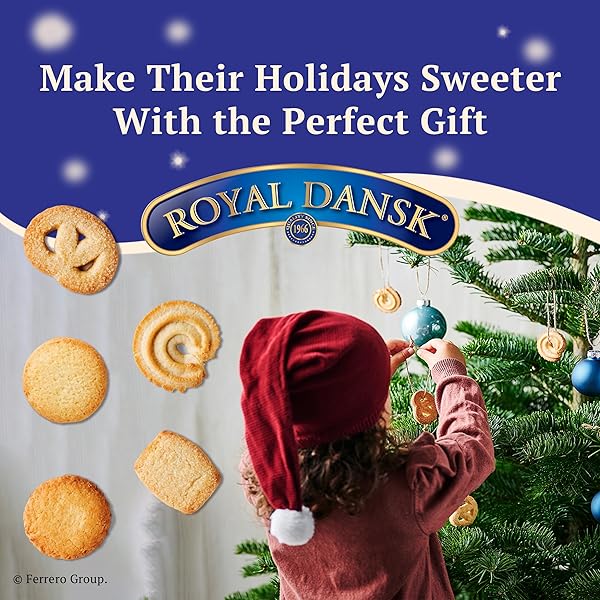 ROYAL DANSK DANISH BUTTER COOKIES, PREMIUM ASSORTED COOKIES IN GIFT TIN, GREAT FOR SHARING AND GIFTING, 12 OZ