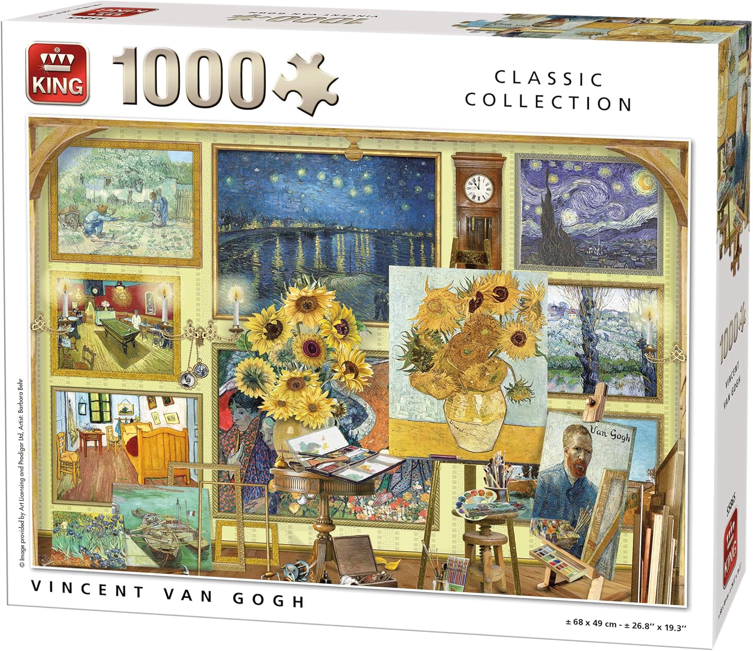 KING 55865 Vincent Van Gogh Jigsaw Puzzle 1000Piece, Full Colour