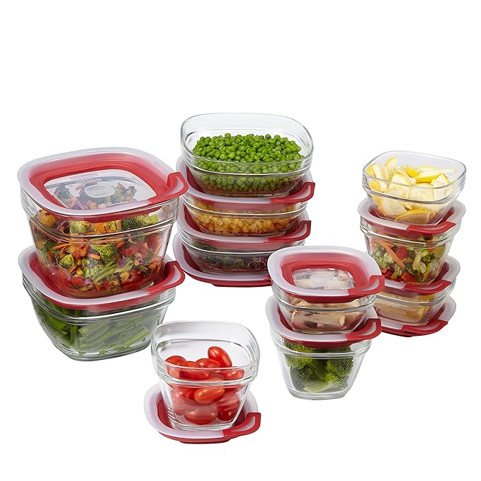 Rubbermaid Easy Find Lid Glass Food Storage Set, 22piece Amazon.co.uk
