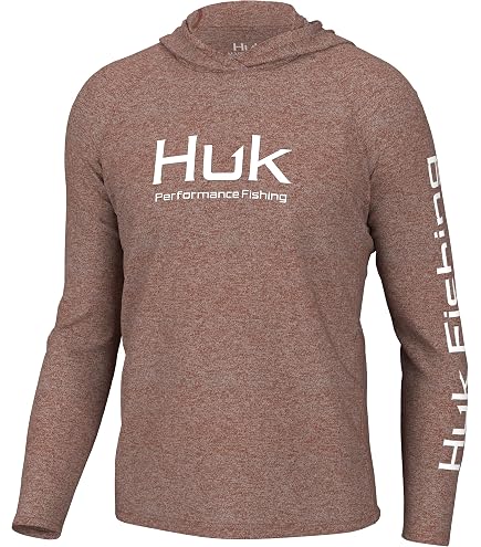 HUK Men's Icon Hoodie Fishing Shirt - UPF 50+ Sun Protection & Cooling Tech