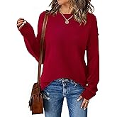 NALANISA Oversized Sweaters for Women Fall 2025 Casual Long Sleeve Crewneck Knit Cozy Lightweight Pullover Sweater Jumper Top