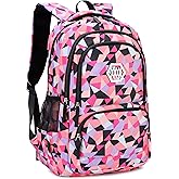 Bansusu Geometric Print Kids Backpack for Girls Boys School Bag Bookbags