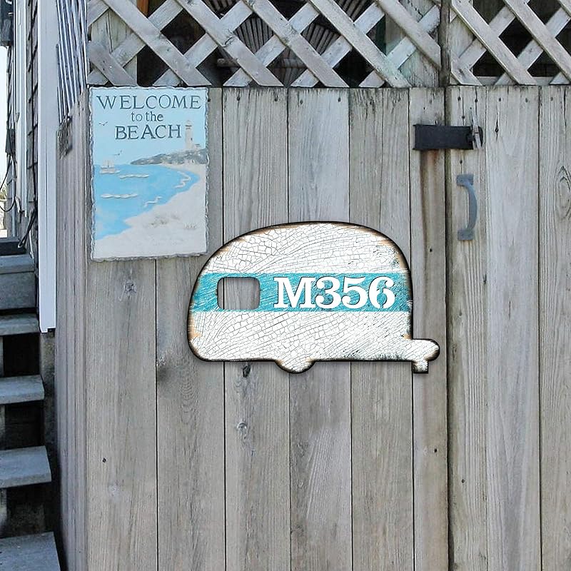 Camper Sign House numbers Address Number Camper House