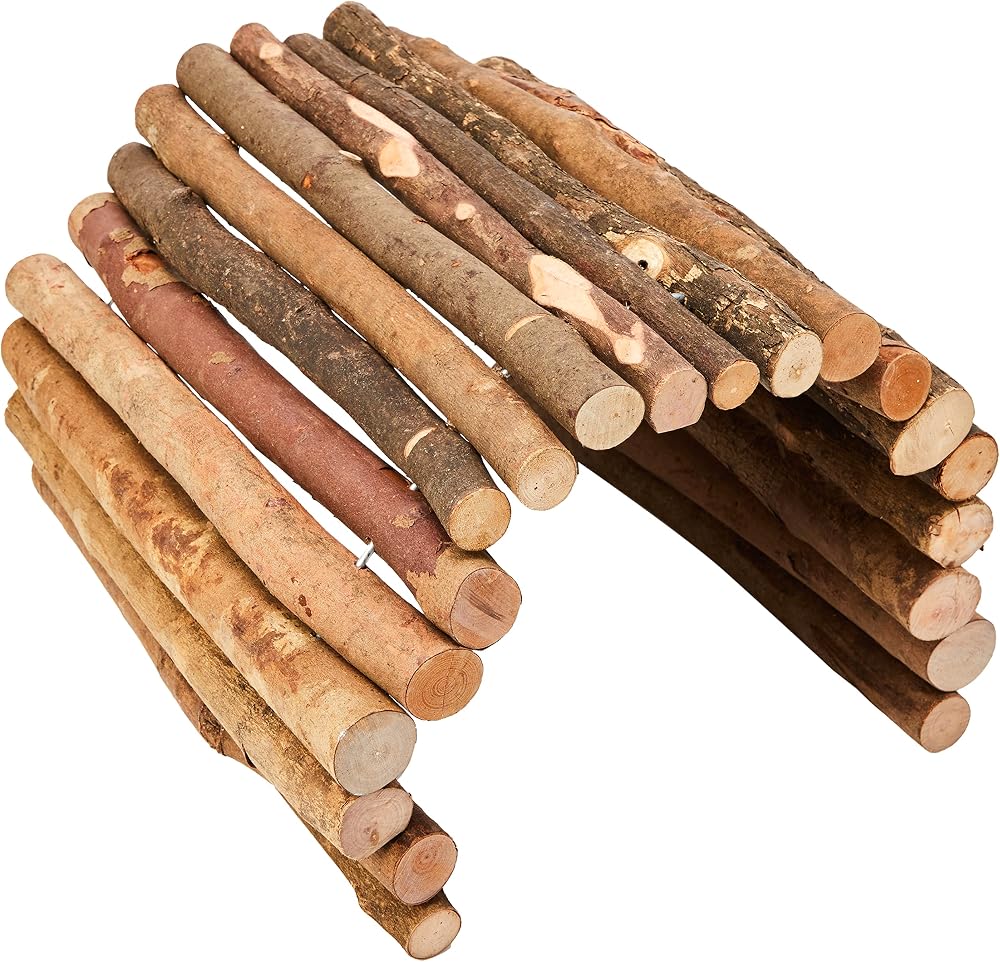 Kerbl Pet Wooden Bridge for Small Rodents 30 x 50 cm Brown