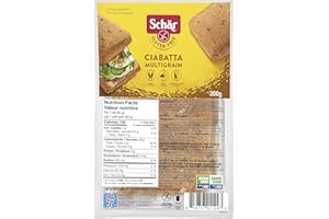 Schar Gluten-Free Multigrain Ciabatta Buns - Non-GMO, Dairy Free, Preservative Free, Quick and Delicious Parbaked Buns, Pack 
