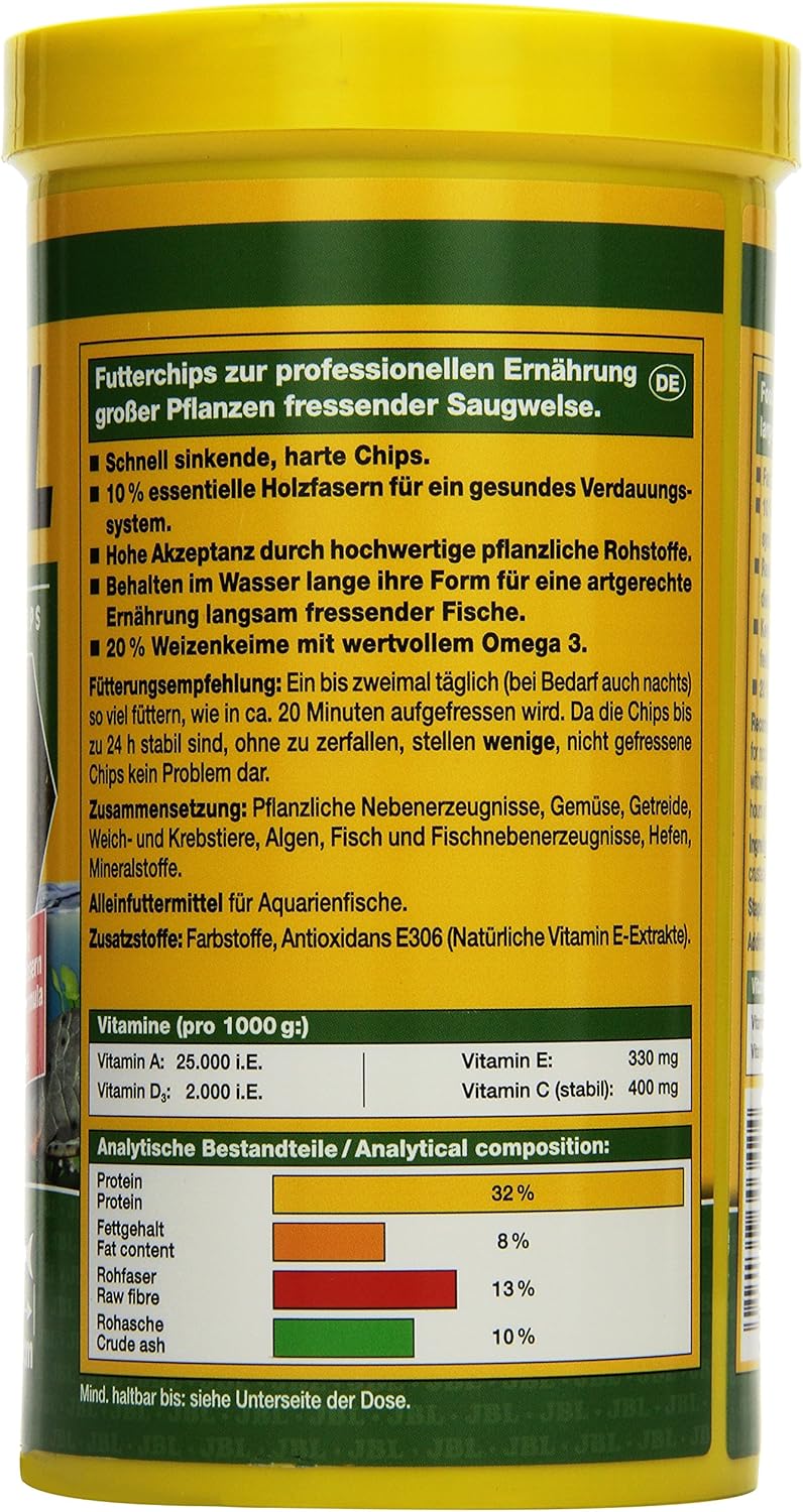 JBL NovoPleco XL Tropical Aquarium Food 500g, 1 l (Pack of 1) - Image 4