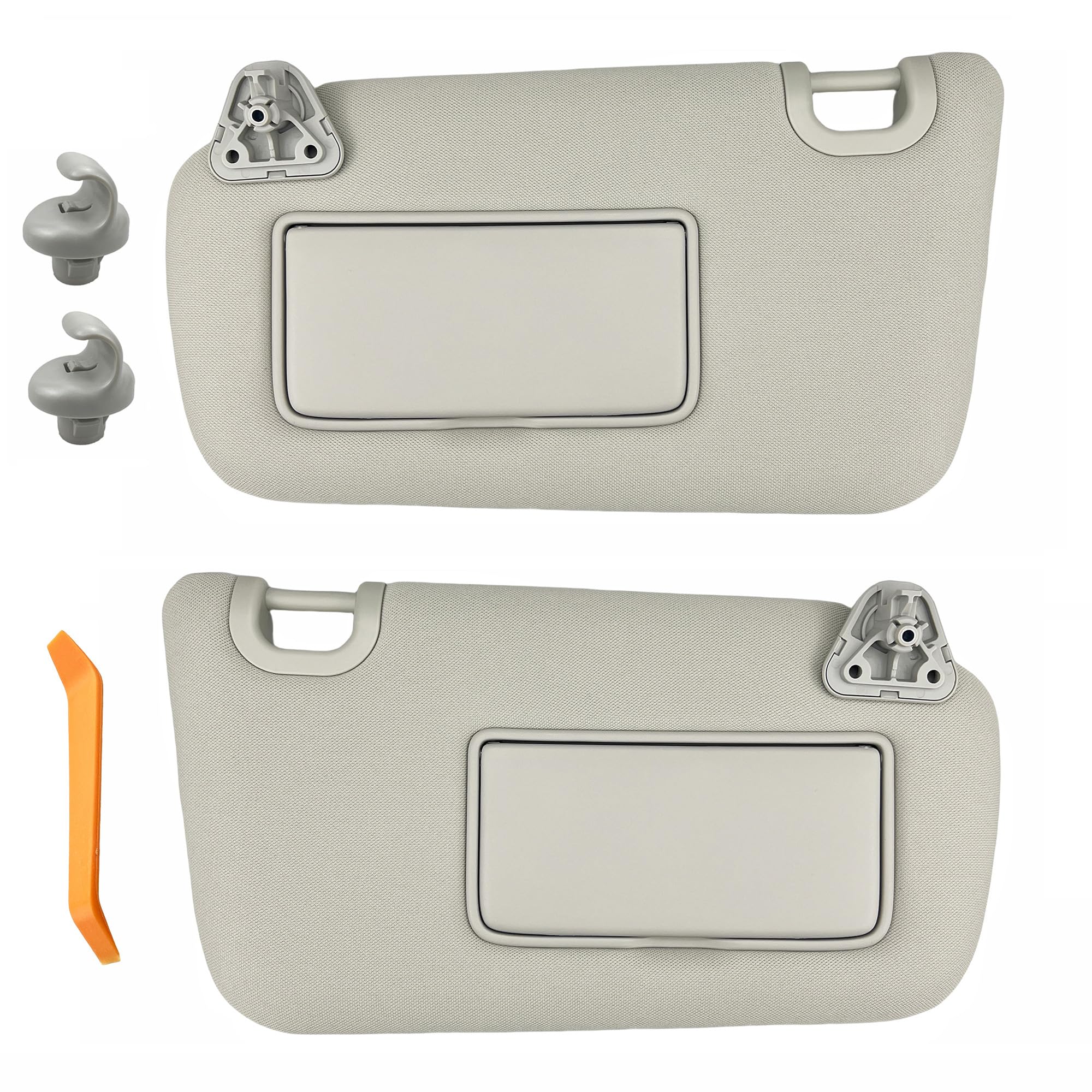 Photo 1 of Pair of Left and Right Sun Visor with Holders for Nissan Sentra 2013 2014 2015 2016 2017 2018 2019, Windshield Sunshade Replacement Without Light Sunroof