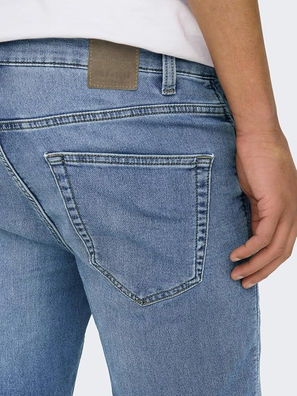 Only and Sons Ply Life Blue Shorts Hombre Pantalones Cortos Azul M