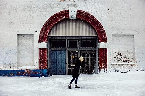 Amazon アートポスター 雪の冬の建築 女性 建物 赤 季節 氷 リンク ラミネートポスター ウォールアート クールプリント 24 X 32 アートフレーム ポスター オンライン通販