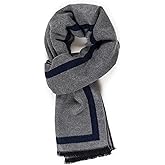Scarf for Men Reversible Elegant Classic Cashmere Feel Scarves for Fall Winter