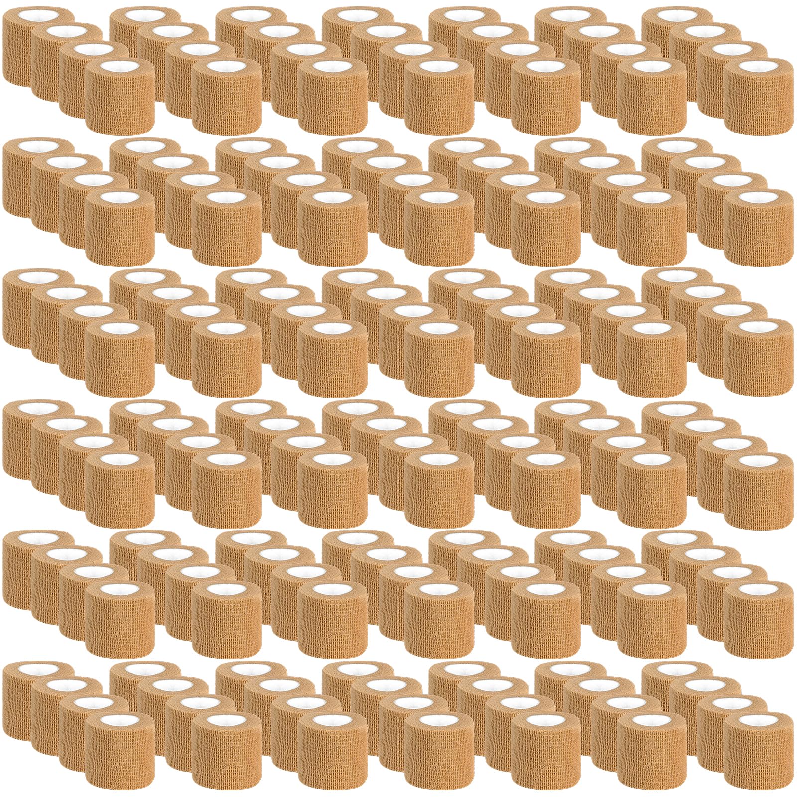 Photo 1 of 120 Pack Skin Self Adhesive Bandage Wrap Bulk 2 Inch x 5 Yards Cohesive Bandage,Vet Wrap Breathable Elastic Self-Adherent Tape for Stretch Athletic Sports Wrist Ankle Dogs Pet Vet Wrap