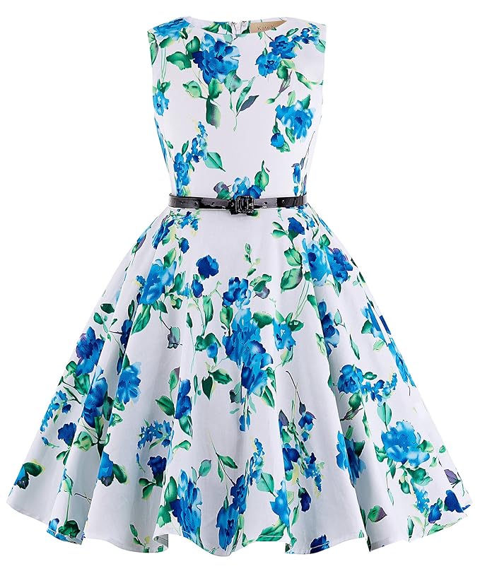 Kate Kasin Weich Aermellos Retro Maedchen Kleid