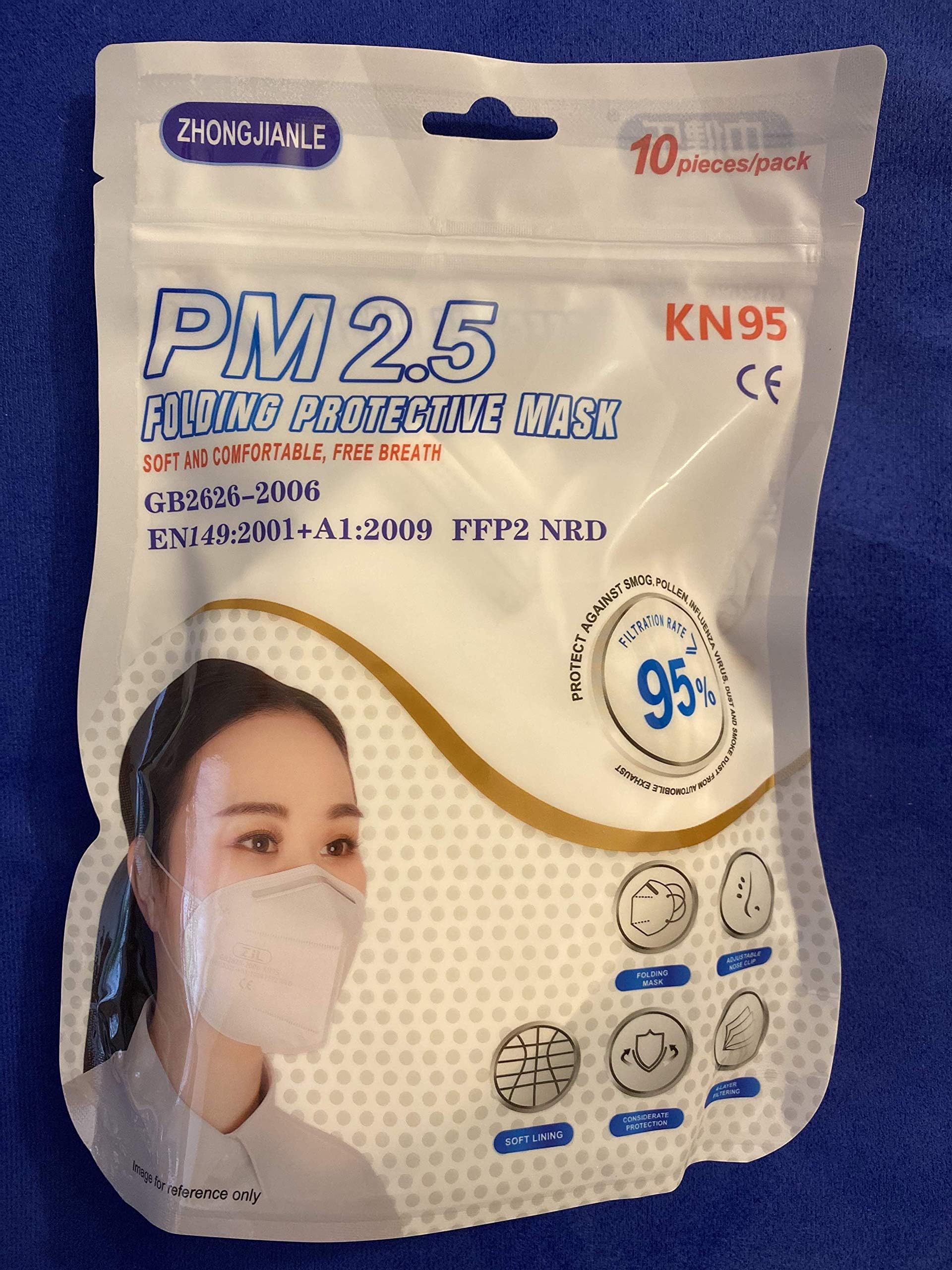 10pcs PM2.5 Folding Protective Mask