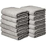 Amazon Basics Cotton Hand Towels, Gray - 12-Pack