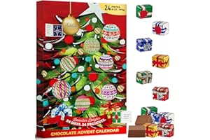 THE MADELAINE CHOCOLATE COMPANY Madelaine 2025 Christmas Advent Calendar – Chocolate & Candy Christmas Countdown for Kids, Women, Men, Teen Girls & Boys – Holiday Treats Advent Calendars - Christmas Tree - 8 Oz
