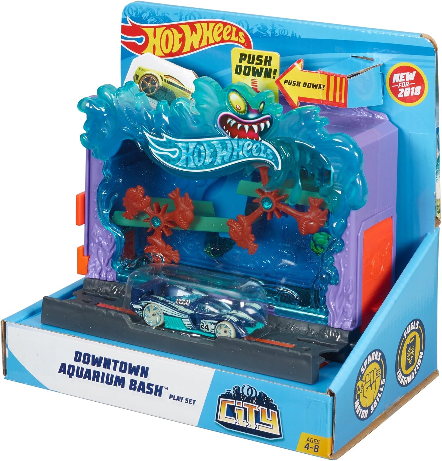 hot wheels downtown aquarium bash