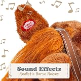Toyrific 99 cm Hobby Horse Toy with Sounds Brown Dark Durable Wheels view 4