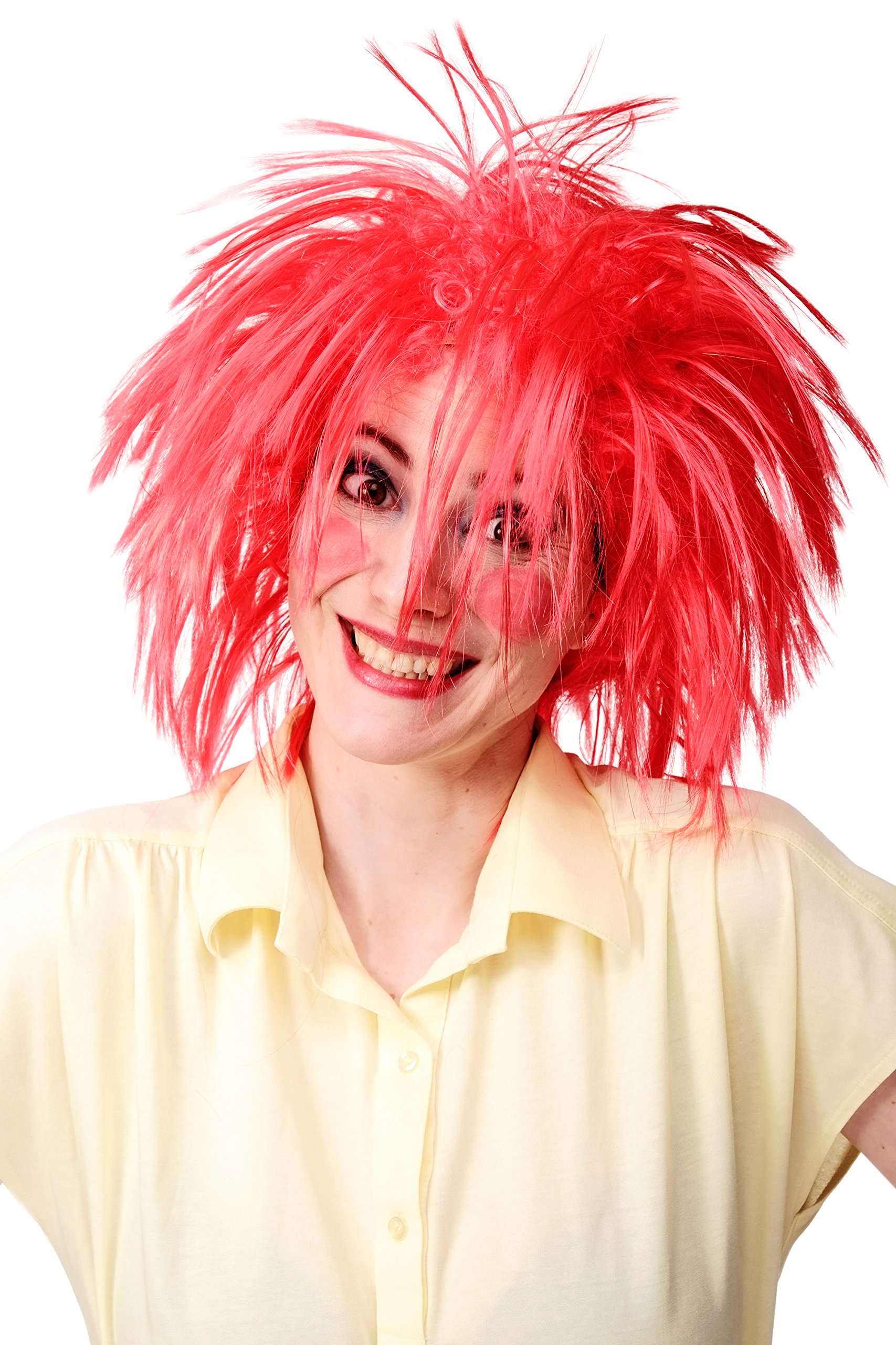 WIG ME UP - Party/Fancy Dress/Halloween Wild Cosplay red wild Pixie Clown Troll Puck Punk