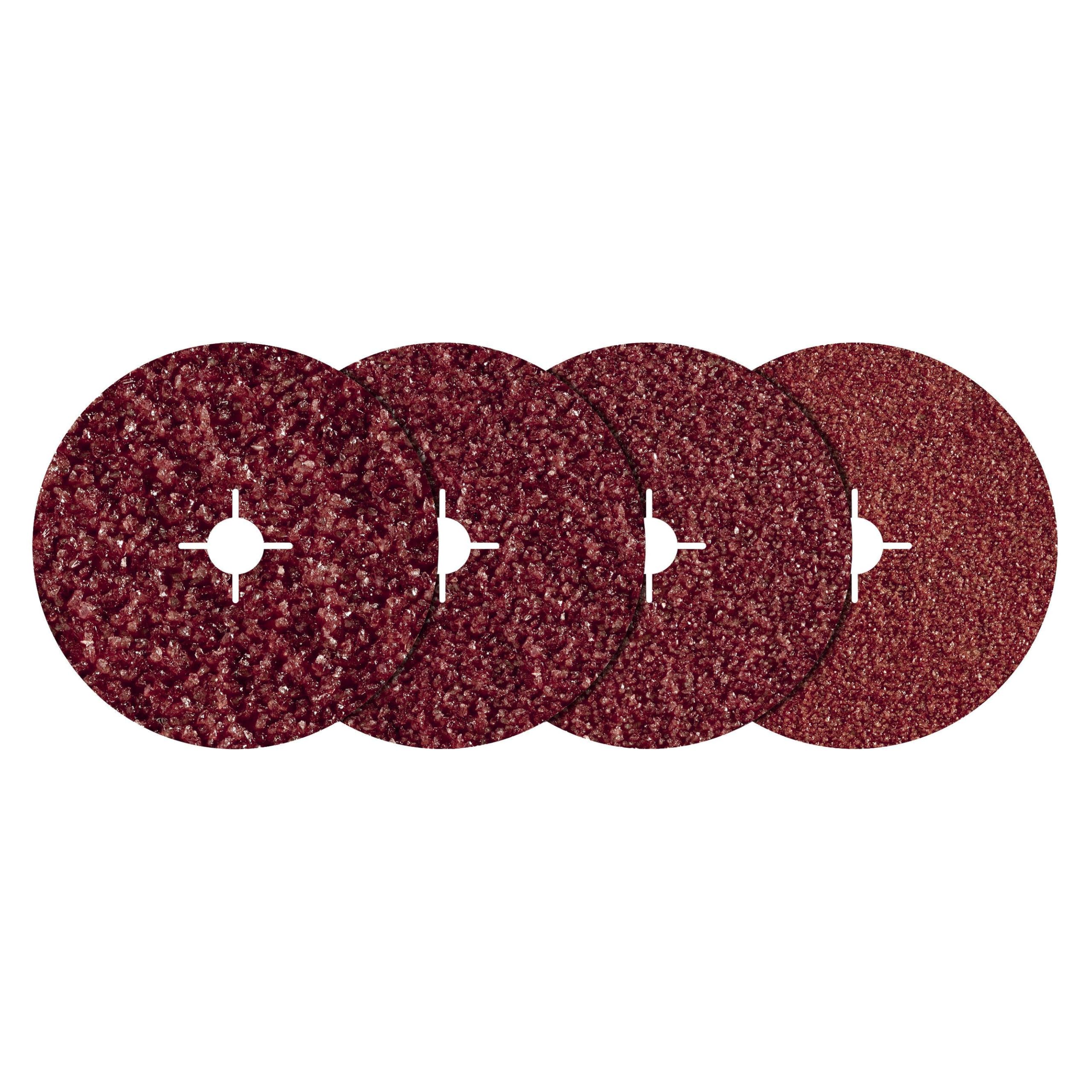 wolfcraft Fibre Sanding Disc Set for Metal, Ø 115 mm, 20 Pcs. I 2476000