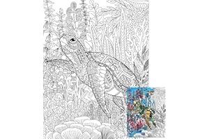 ZOIIWA Turtle Giant Coloring Posters for Kids Adults Sea Turtle Coloring Sheets 39.37×51.96 Inch Mandala Coloring Page Wall Art Decor Blank Banner for School Group Family Art Craft Activities Decoration
