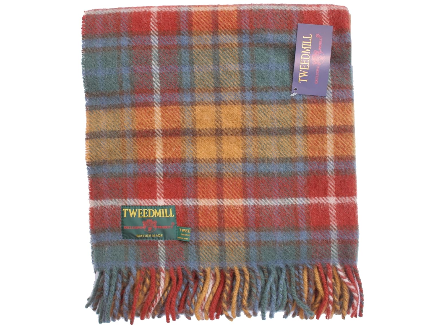 British made pure new wool knee lap travel rug throw Antique Buchanan ...