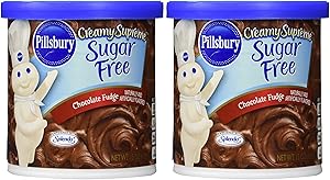Pillsbury Creamy Supreme Sugar Free Chocolate Fudge Frosting 15 oz (Pack of 2)