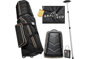 GRANDESCO Hard Case Top 1680D Heavy Duty Oxford Fabric Travel Bag for Airlines with Wheels – Includes Custom Cover, Support Rod and TSA Lock. Excellent Protection, Foldable, Lightweight and Durable