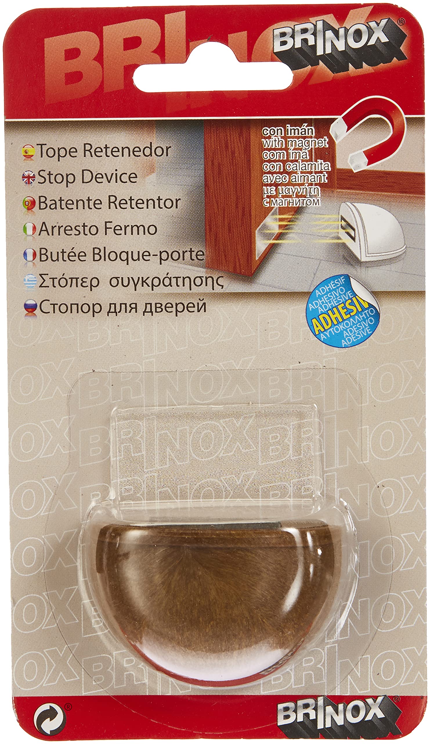 Brinox Magnetic Stop with Adhesive - Wood