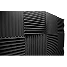 Acoustic Foam Panels; Studio Wedge Tiles; 12 Pack; 1" X 12" X 12"