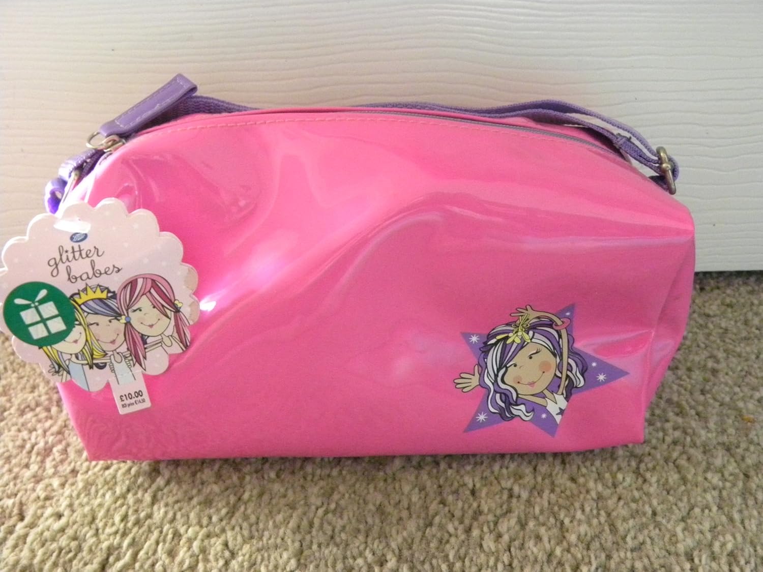 Boots Glitter Babes Girls Gift Bag Set Pink Roll On Shimmer Powder