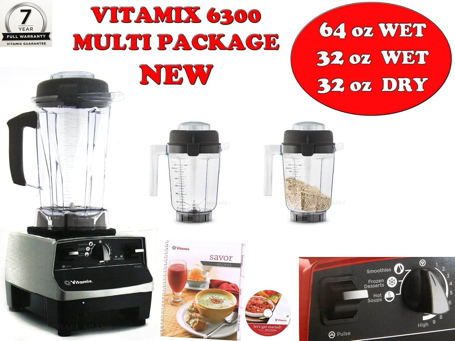 VITAMIX 6300 PROFESSIONAL SERIES VMO102B MULTIPACKAGE