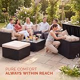 Deuba Marvel+ by KETER 270 L Garden Storage Box Wood Effect Anthracite view 7