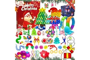 YILADOR Fidget Advent Calendar 2023 for Kids, 24 Days of 50PCS Surprise Sensory Toys Christmas Countdown Calendar for Girls Boys Teenager Toddler, Best Christmas Gifts for Age 3-12 Year Old