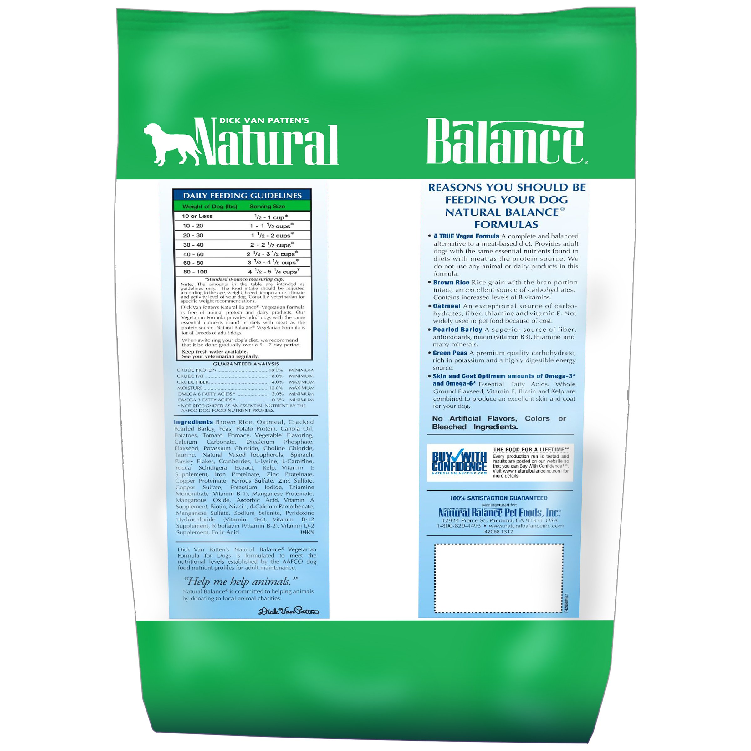 Natural Balance Vegetarian Formula Dry Dog Food, 4.5Pound eBay